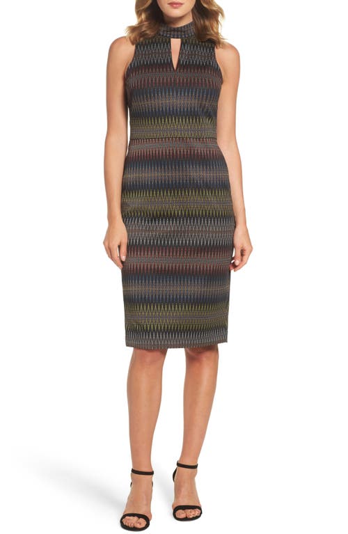 Maggy London Jacquard Sheath Dress in Multi 