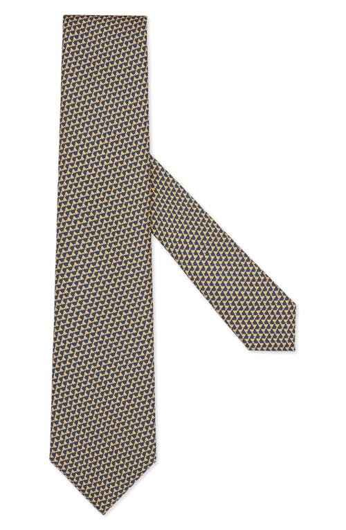 ZEGNA TIES ZEGNA TIES TRIANGLE GEOMETRIC PRINT SILK TIE