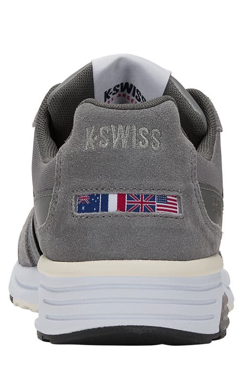 Shop K-swiss Si-18 Rannell Suede Sneaker In Frost Gray/gunmetal