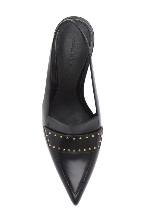 Shop Rebecca Minkoff Paris Stud Slingback Pointed Toe Pump In Black