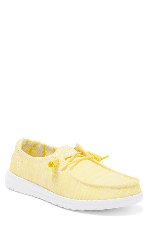 Yellow slip on hot sale shoes womens