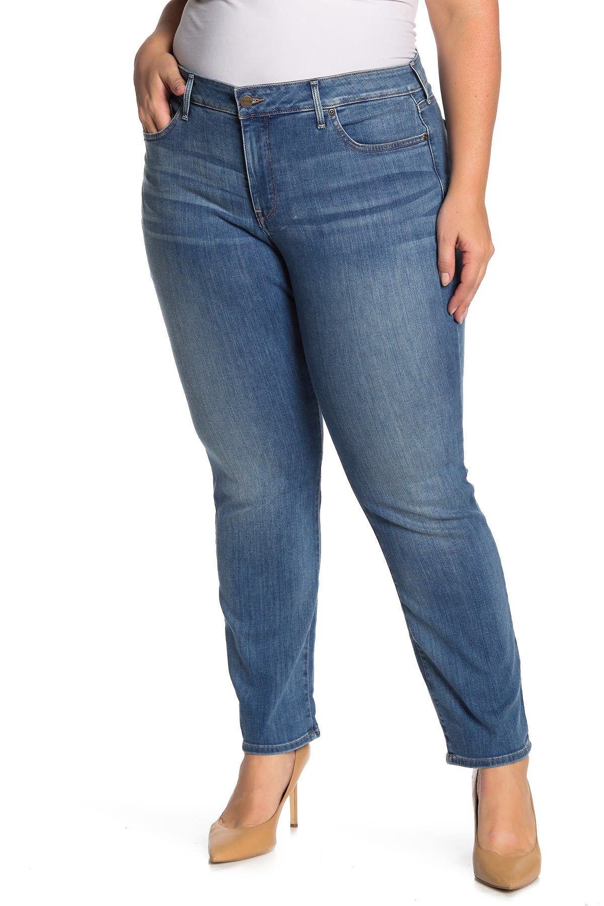 nydj marilyn straight leg jeans plus size