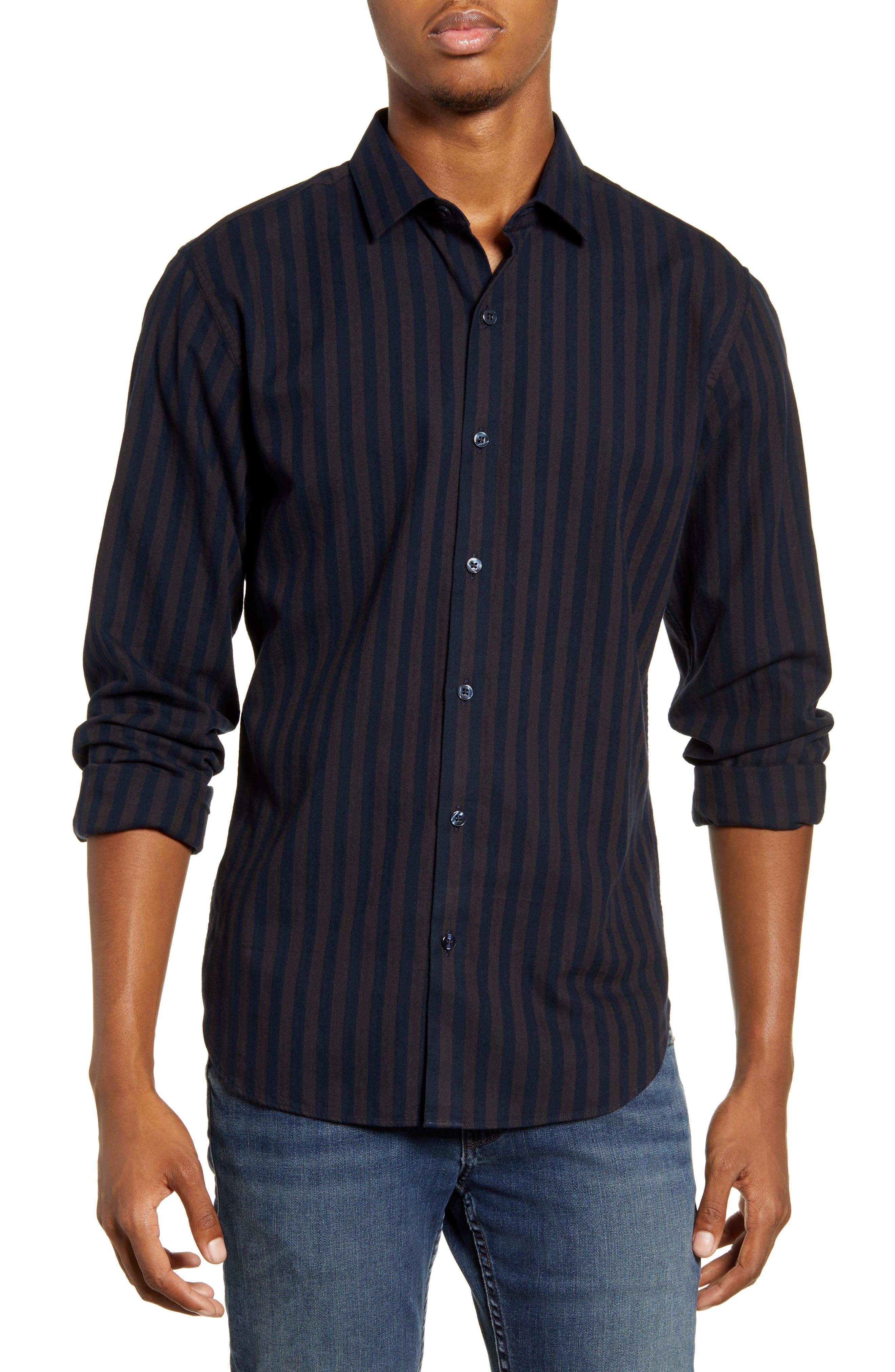 Bonobos Slim Fit Stripe ButtonUp Sport Shirt Nordstrom