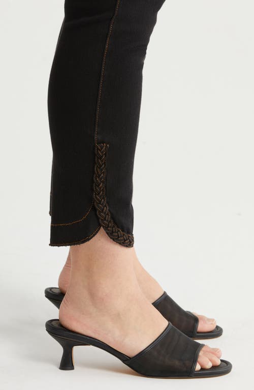 Lyssé Happy Hour Braided Crop Jeans In Midtown Black