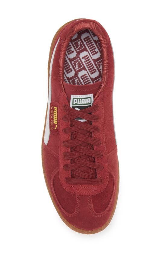Puma Super Team Suede Sneaker In Team Regal Red- White-gum