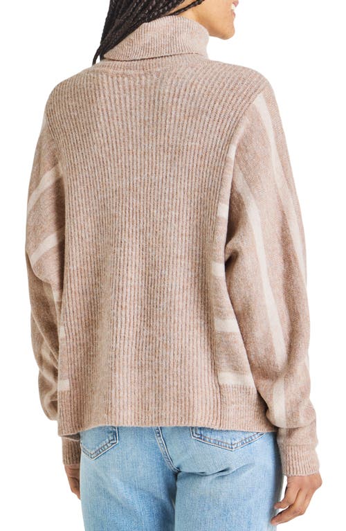 SPLENDID SPLENDID BEA STRIPE SLEEVE RIB TURTLENECK SWEATER 