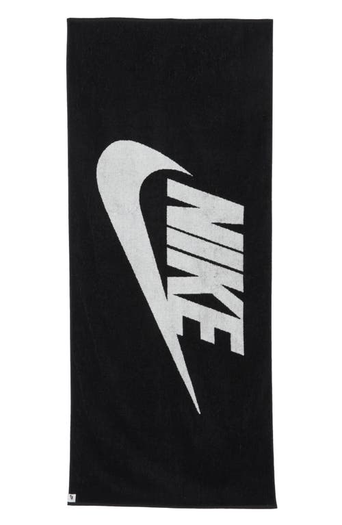 Shop Nike Club Pool Towel In Black/white