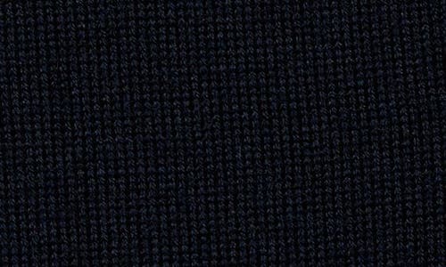 Mango Merino Wool Polo Sweater In Dark Navy