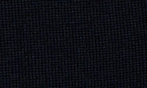 Shop Mango Merino Wool Polo Sweater In Dark Navy