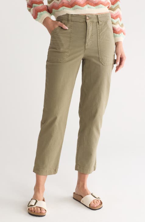 Maya Slim Straight Leg Utility Pants<br />