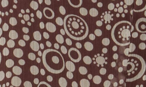 Area Stars Circle Print Midi Dress In Brown