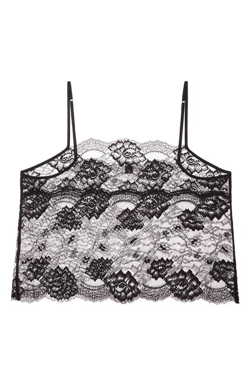 JOURNELLE Isabel Modern Lace Crop Camisole in Noir 