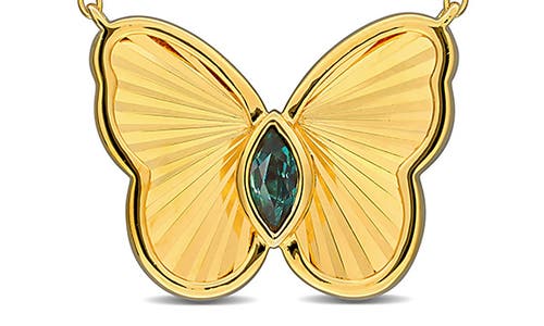 Delmar Butterfly Pendant Necklace In Green