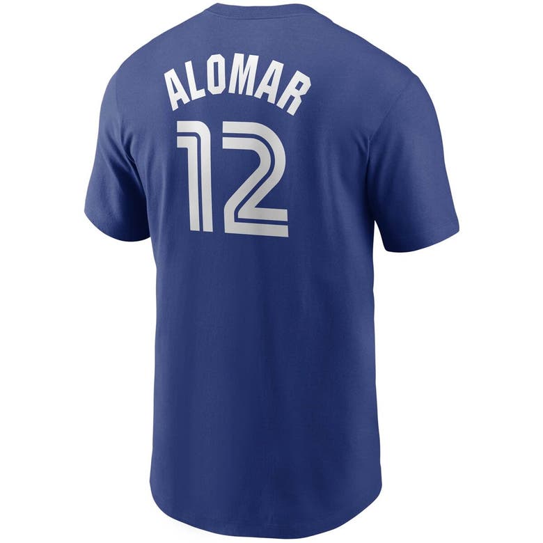 NIKE NIKE ROBERTO ALOMAR ROYAL TORONTO BLUE JAYS COOPERSTOWN COLLECTION NAME & NUMBER T-SHIRT