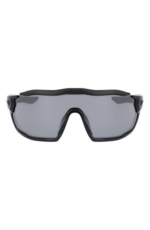 Nike Show x Rush 58mm Shield Sunglasses in Anthracite/Silver Flash