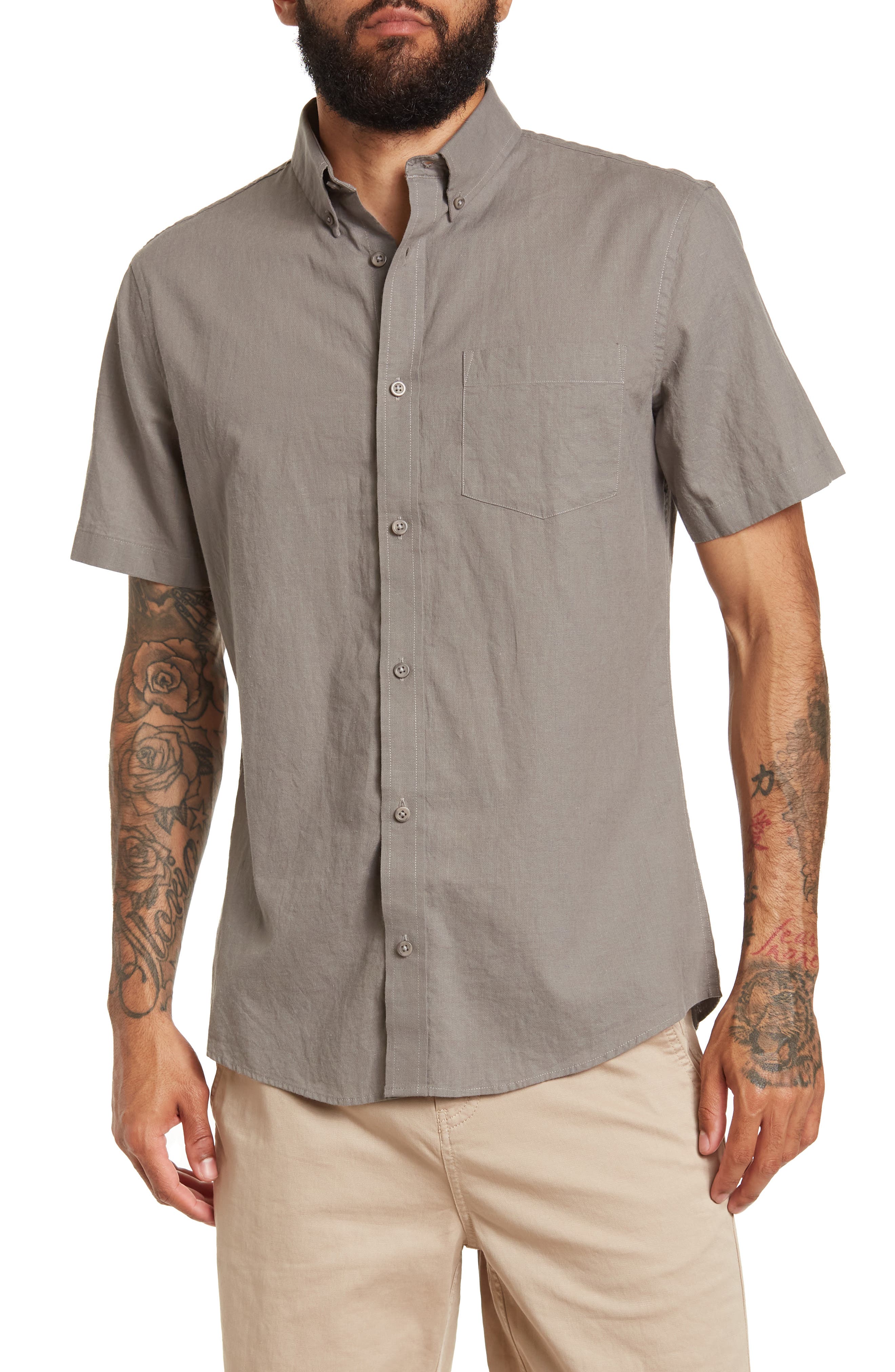 Men's Short Sleeve Button Down 