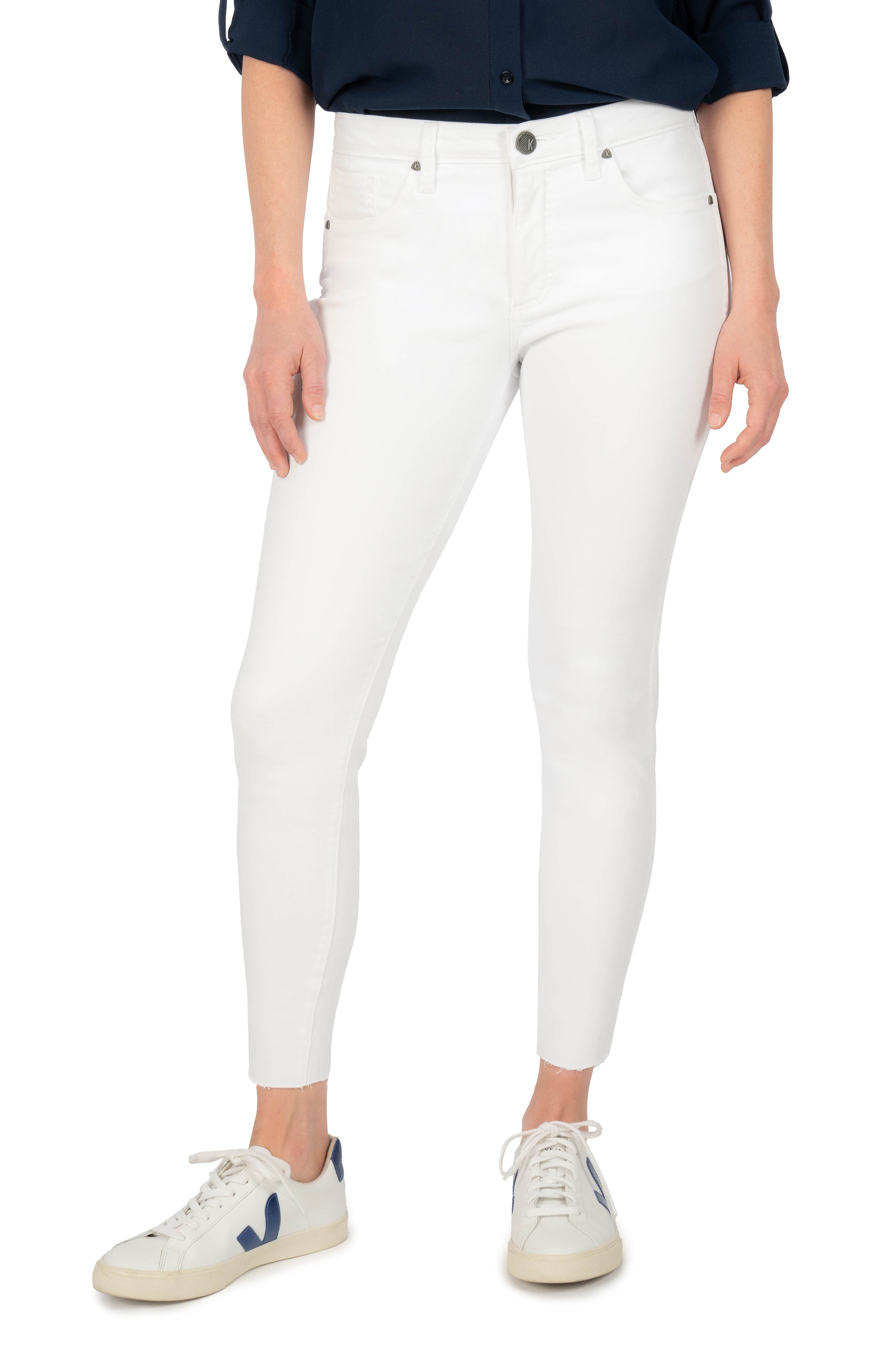 best stretch white jeans