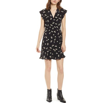 Rails Leanne Silk Wrap Dress, Black
