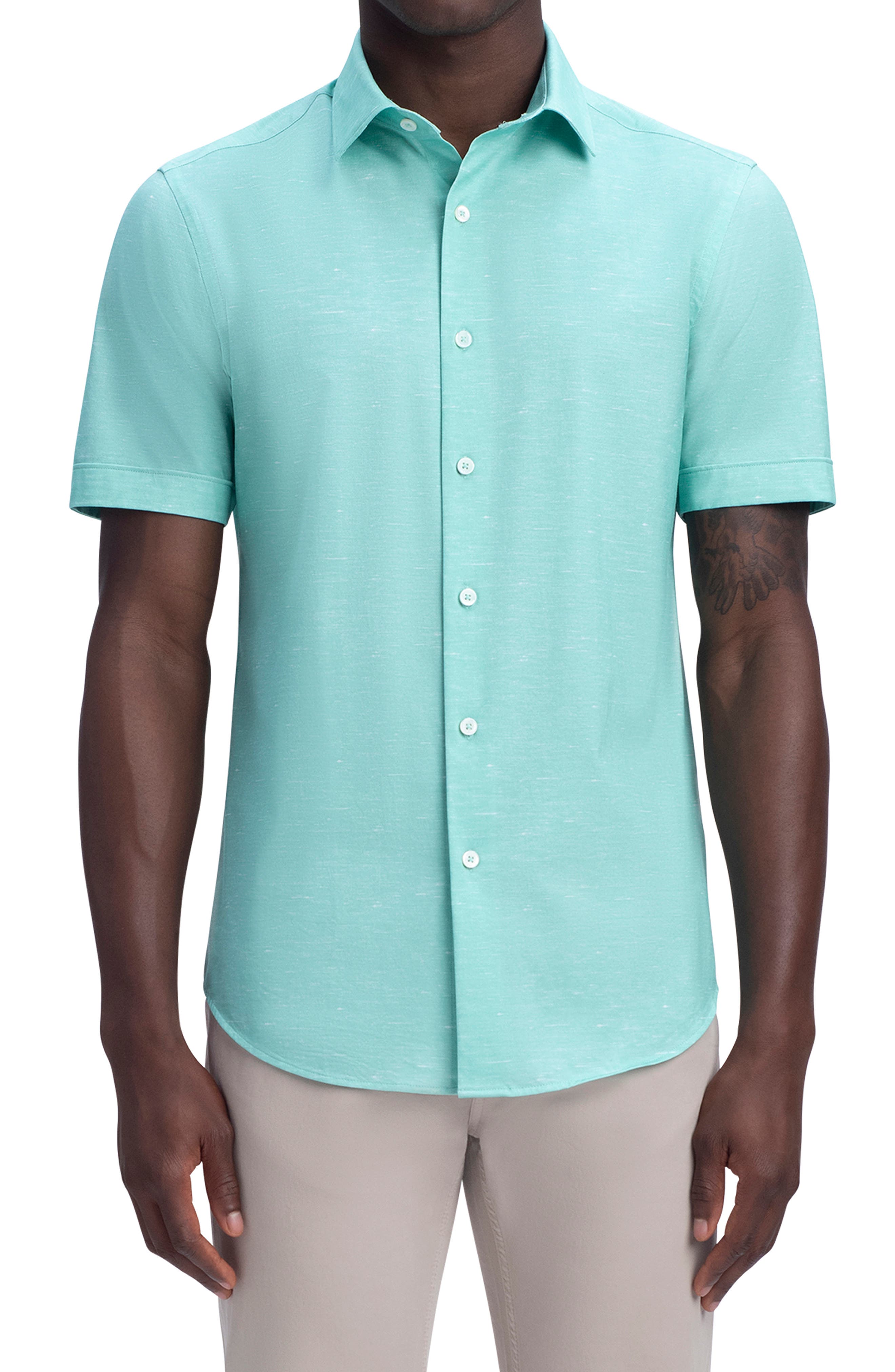 Men's Blue/Green Button Up Shirts 