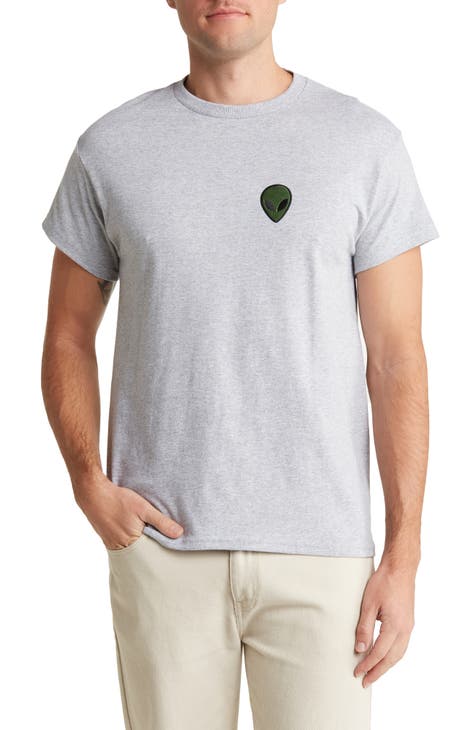 Alien Head Cotton Graphic T-Shirt