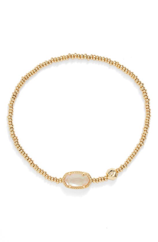 Kendra Scott Grayson Beaded Stretch Bracelet In Gold Golden Abalone