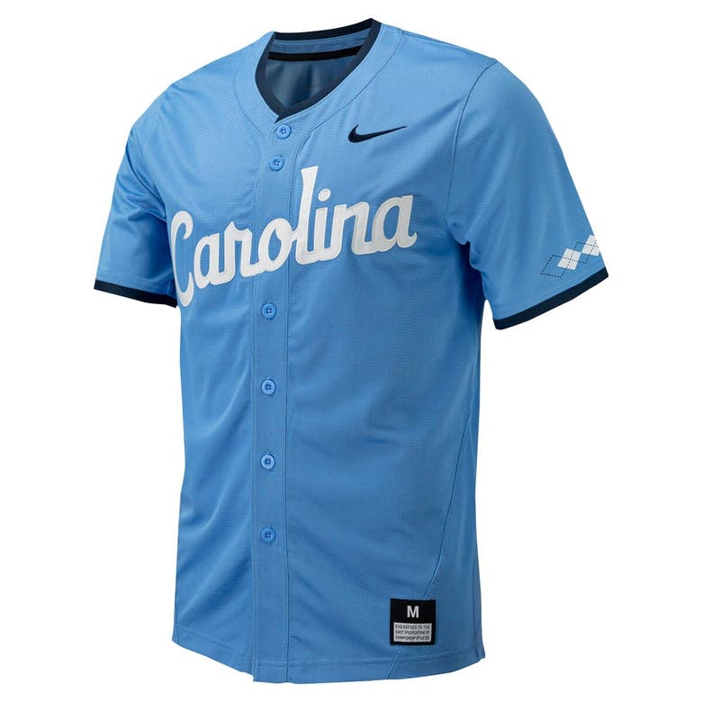 Shop Nike Carolina Blue North Carolina Tar Heels Replica Full-button Baseball Jersey In Light Blue