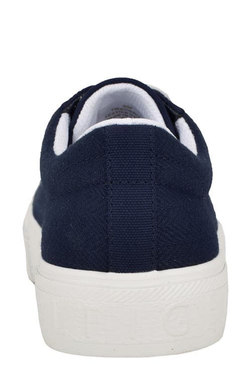 Tommy Hilfiger Aconia Womens Padded Insole Canvas Casual And Fashion Sneakers In Navy