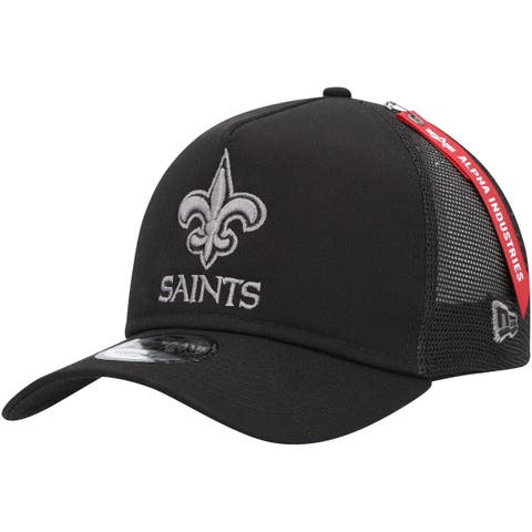 San Francisco 49ers New Era x Alpha Industries A-Frame 9FORTY Trucker  Snapback Hat - Black