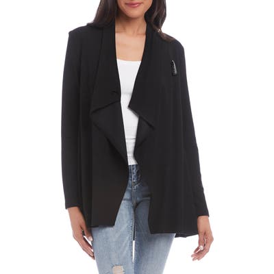 Karen Kane Drape Front Jacket, Black