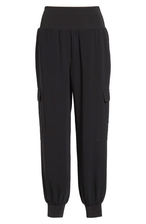 Shop Cinq À Sept Giles Crepe Cargo Pants In Black
