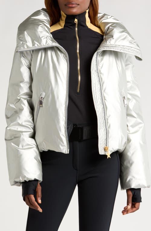 Shop Goldbergh Soleil Down Ski Jacket In Silver