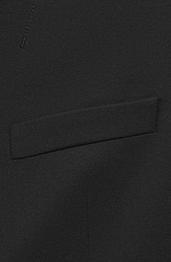 Shop Mango Padded Shoulder Collarless Jacket In Black