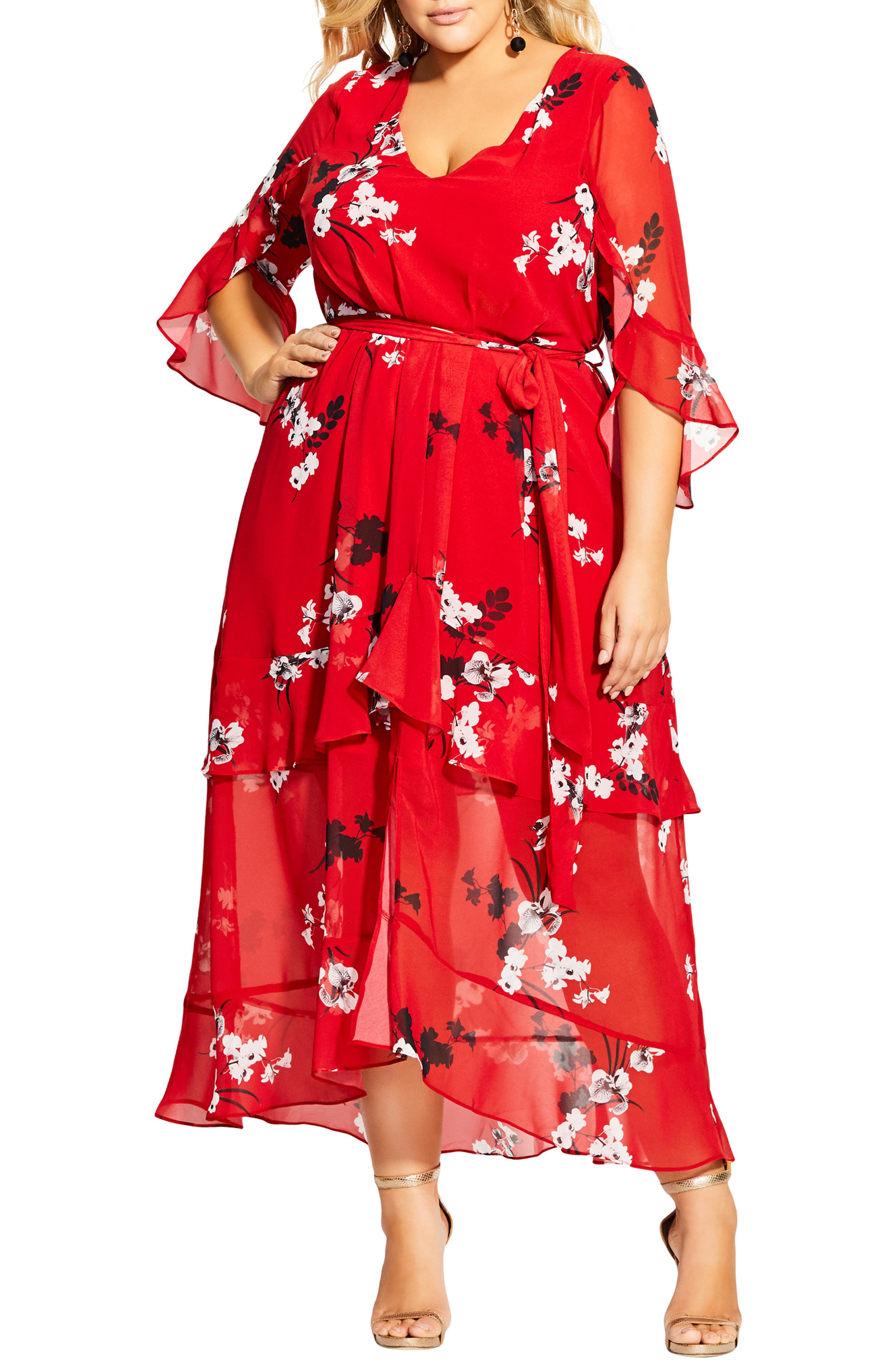 tiered ruffle dress plus size