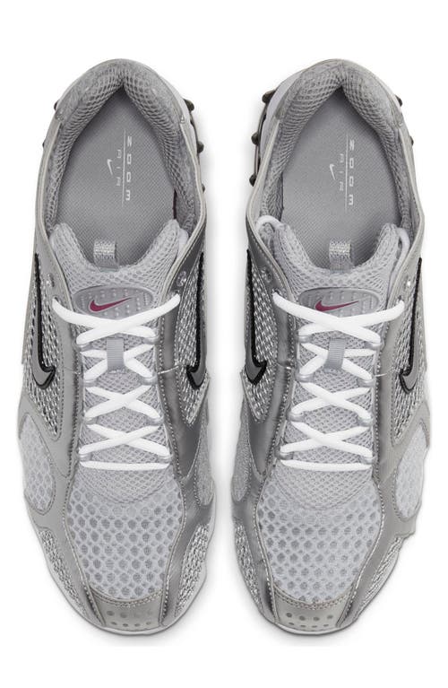 Shop Nike Air Zoom Spiridon Cage 2 Sneaker In Light Smoke Grey/silver/red