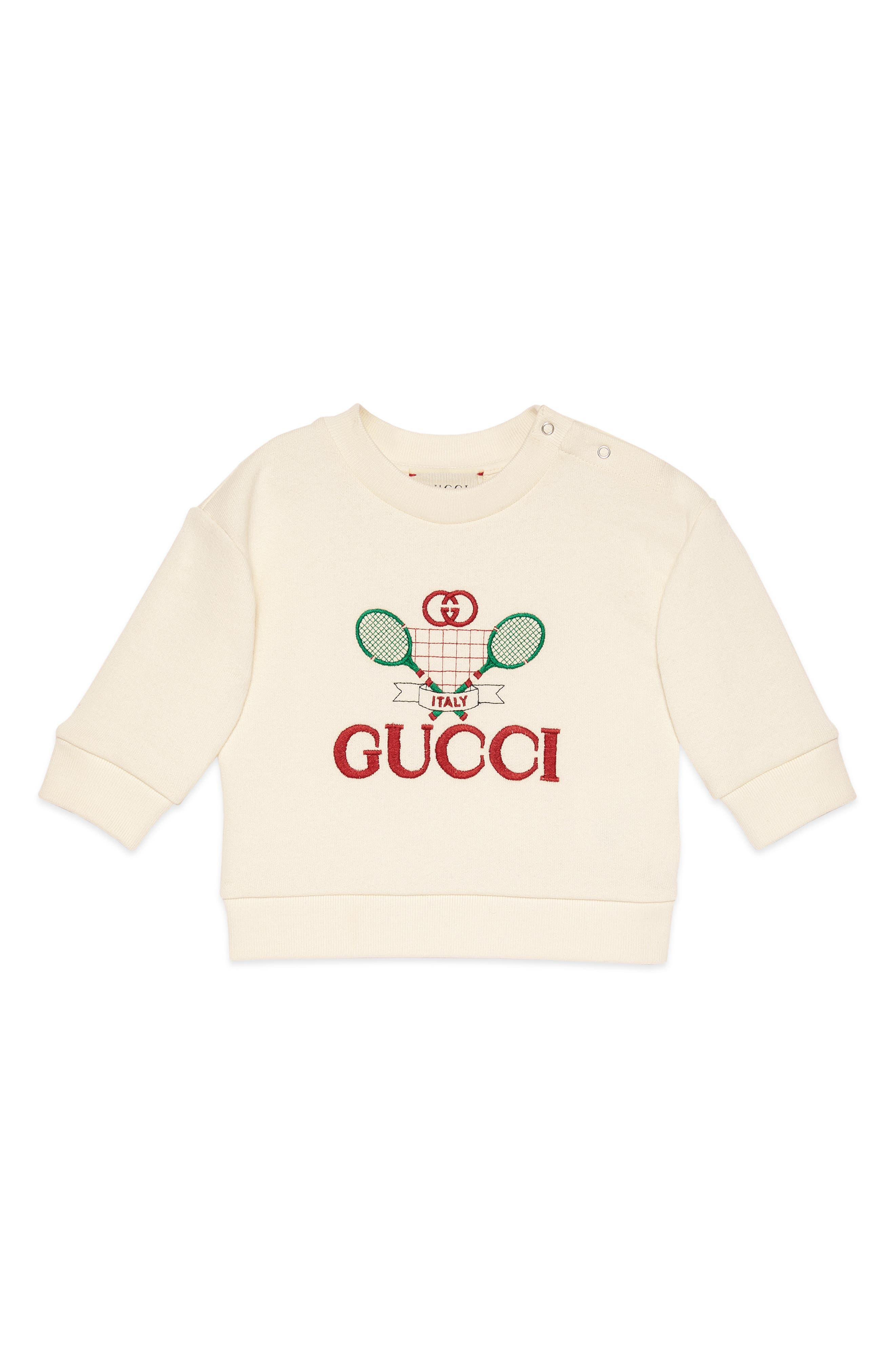 Gucci Embroidered Tennis Sweatshirt (Baby) Nordstrom