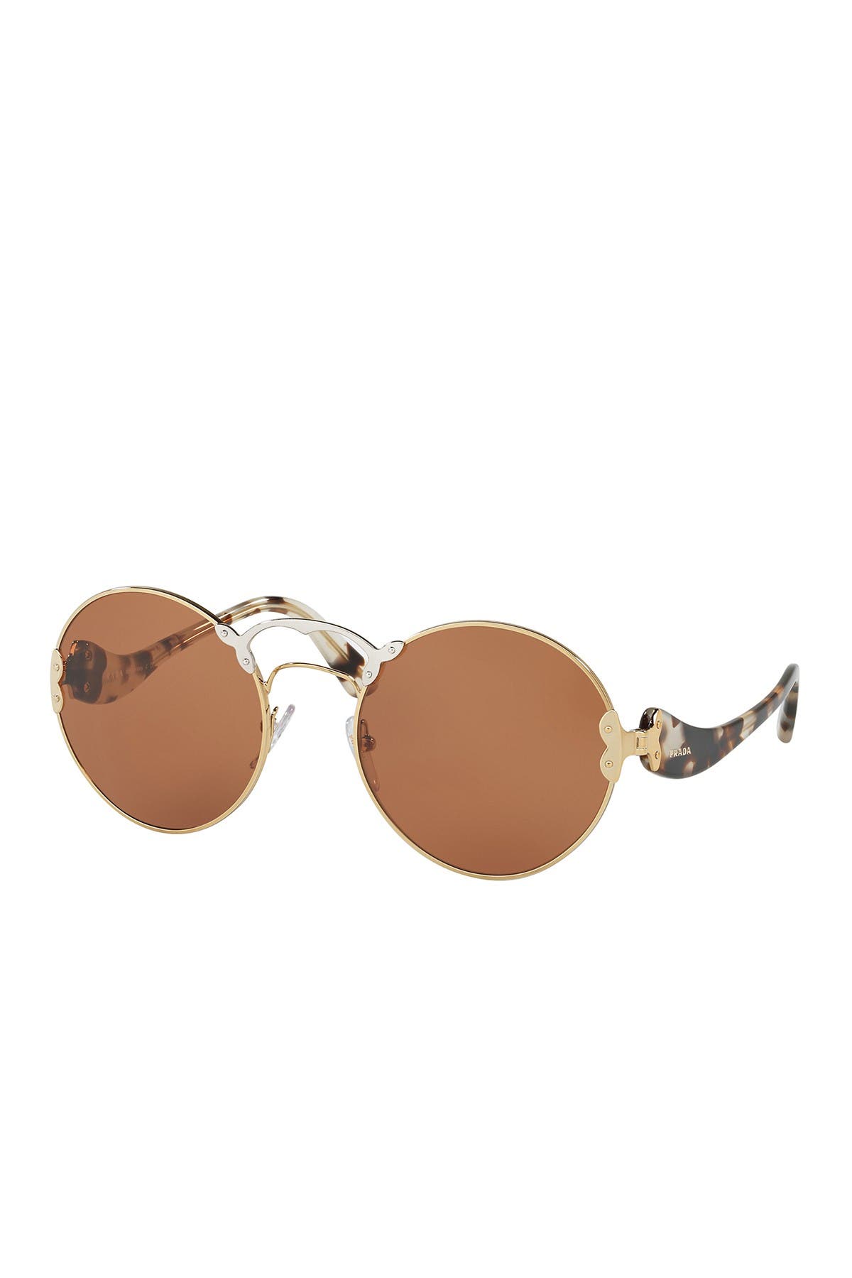 prada round catwalk 57mm sunglasses