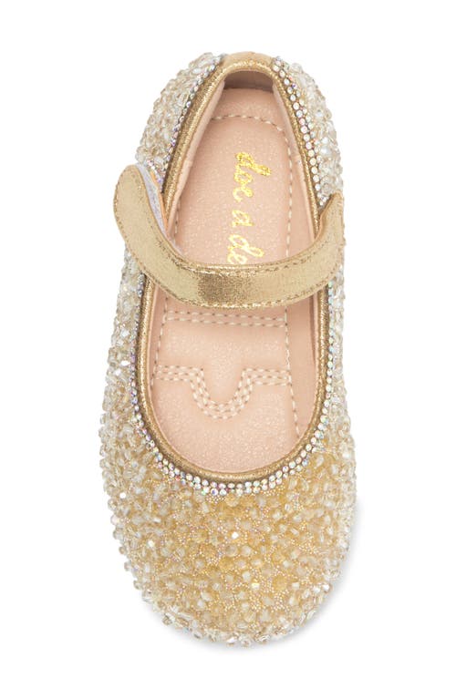 Doe A Dear Kids' Mary Jane Flat In Light Gold