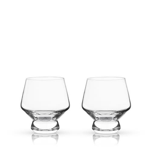 Viski Raye Footed Crystal Punch Cups Set Of 2 In Clear