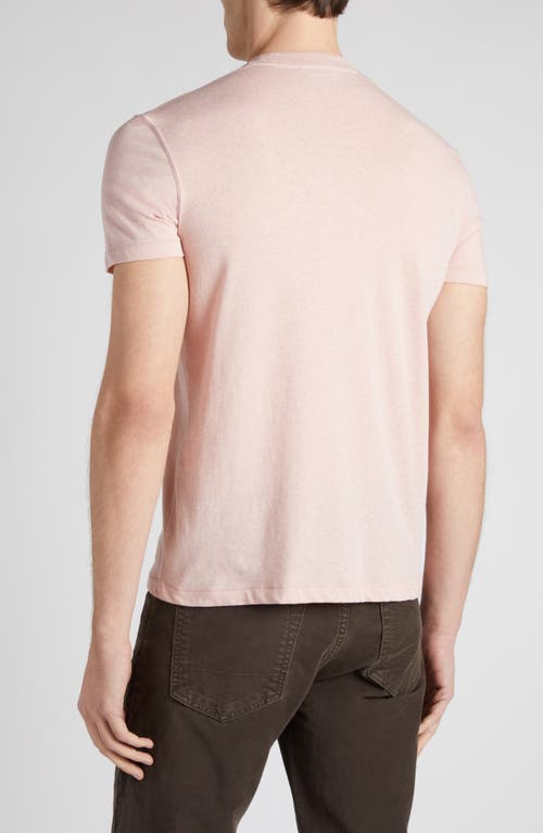 Tom Ford Short Sleeve Crewneck T-shirt In Dusty Pink