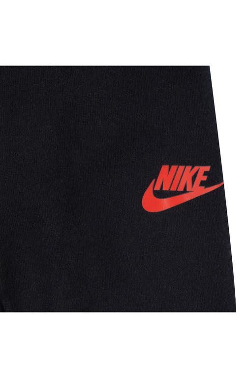 Nike Futura Long Sleeve Tee & Joggers Set In University Red/black