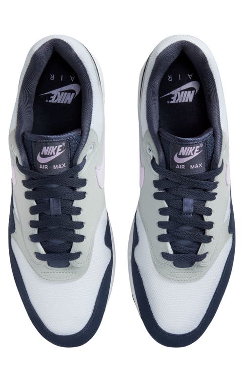 Shop Nike Air Max 1 Sneaker In Football Grey/lilac/blue