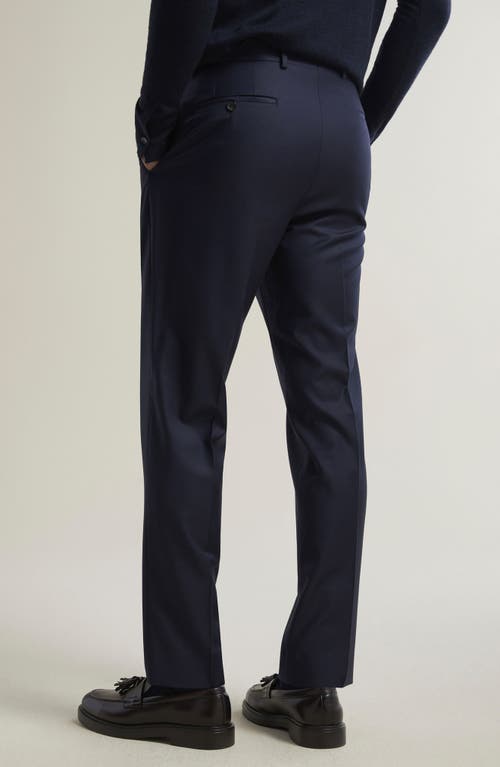 Shop Samuelsohn Ice Wool Serge Suit In Navy