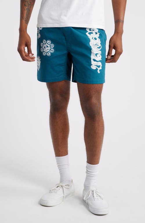 Shop Afield Out Element Pull-on Shorts In Teal