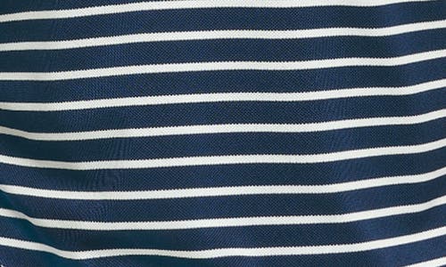 Shop Brooks Brothers Stripe Performance Golf Polo In Navy/white