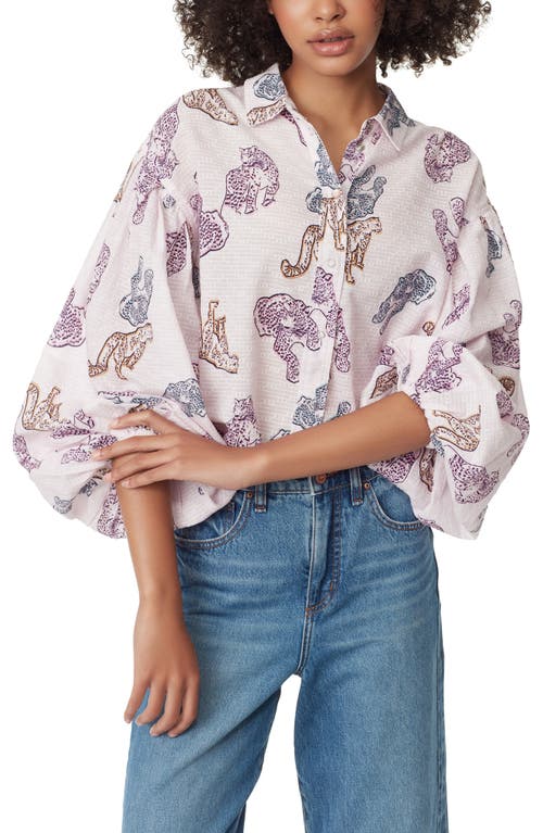 Circus NY Willow Woven Snap-Up Shirt in Festival Bloom