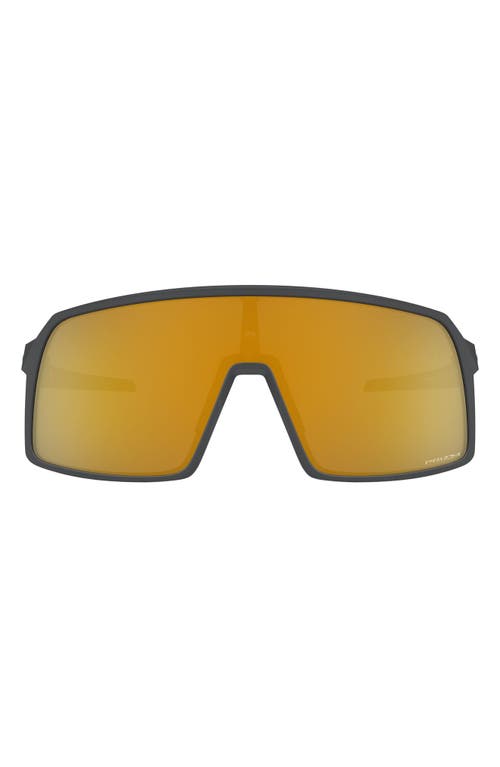 Oakley 60mm Rectangular Sunglasses In Matte Carbon/prizm 24k