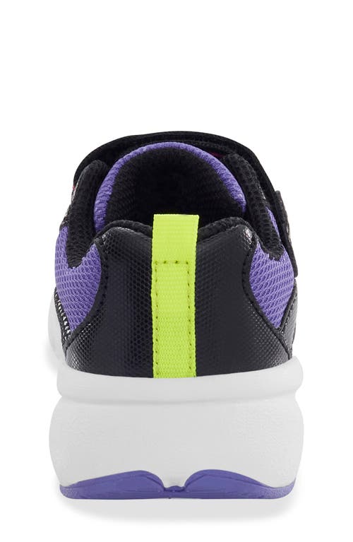 Stride Rite Kids' Lighted Cosmic 2.0 Sneaker In Black/neon