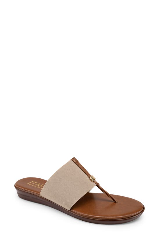 Italian Shoemakers Afia Top Strap Wedge Sandal In Taupe