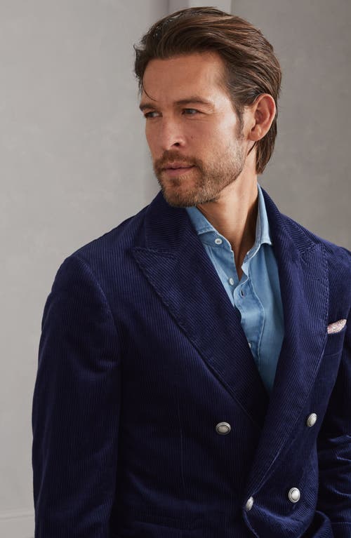 Shop Brunello Cucinelli Uconstructed Blazer In Blue