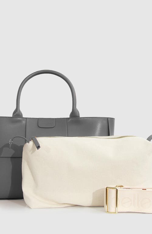 Belle & Bloom Long Way Home Woven Tote In Grey